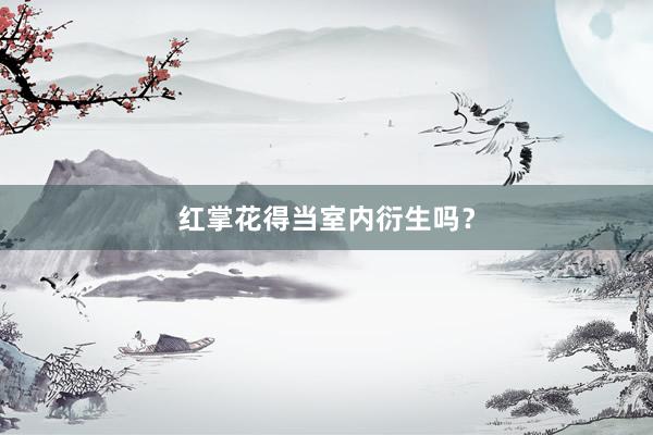 红掌花得当室内衍生吗？